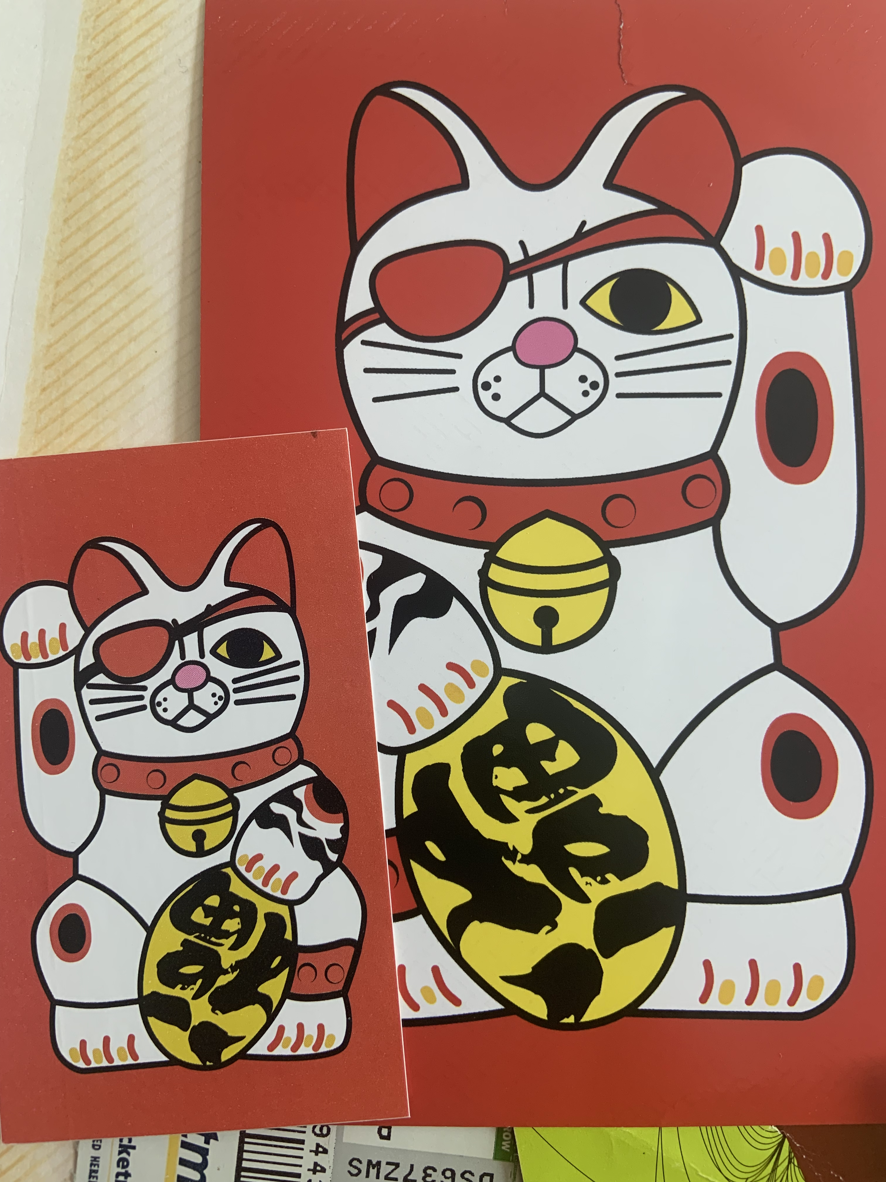Lucky Kitty Art Show Postcard